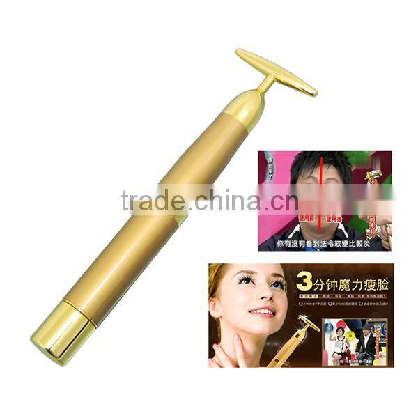 Vibrating skin lifting machine 24k gold bars