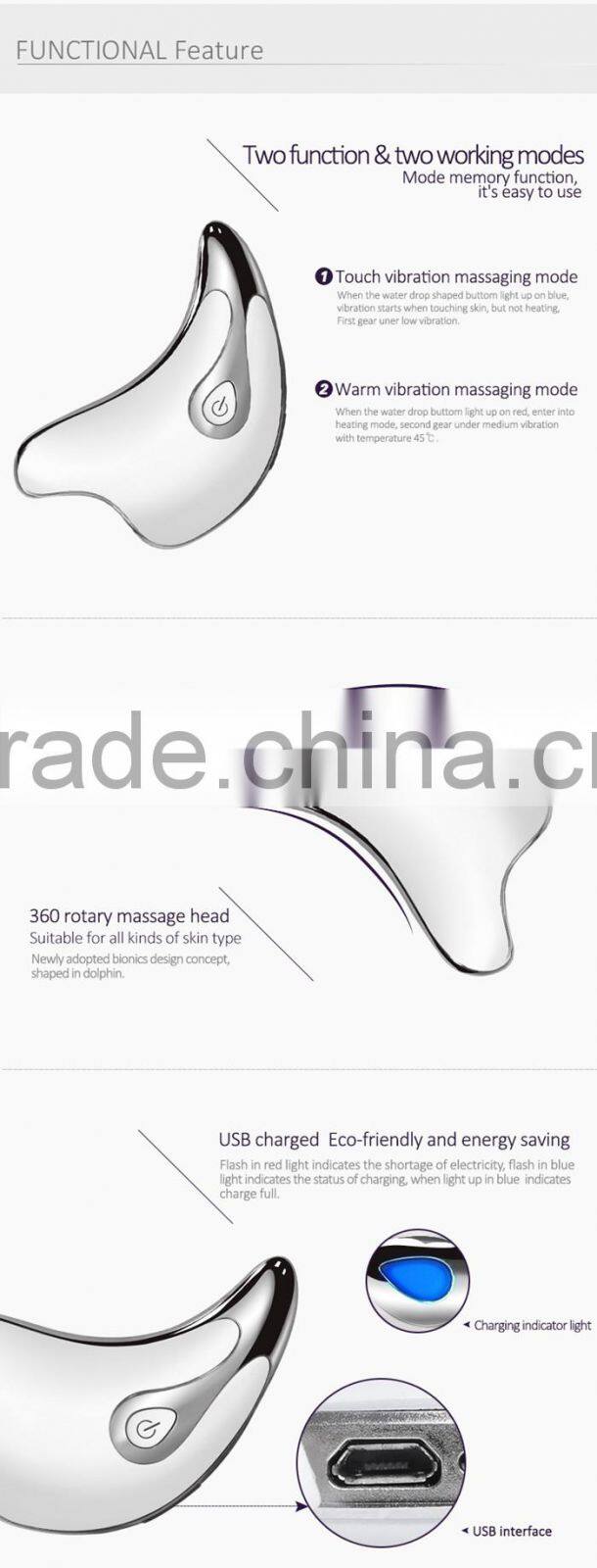 Ms.W 2016 High Quality Multifunction Electric Magnetic Slim Face Massager