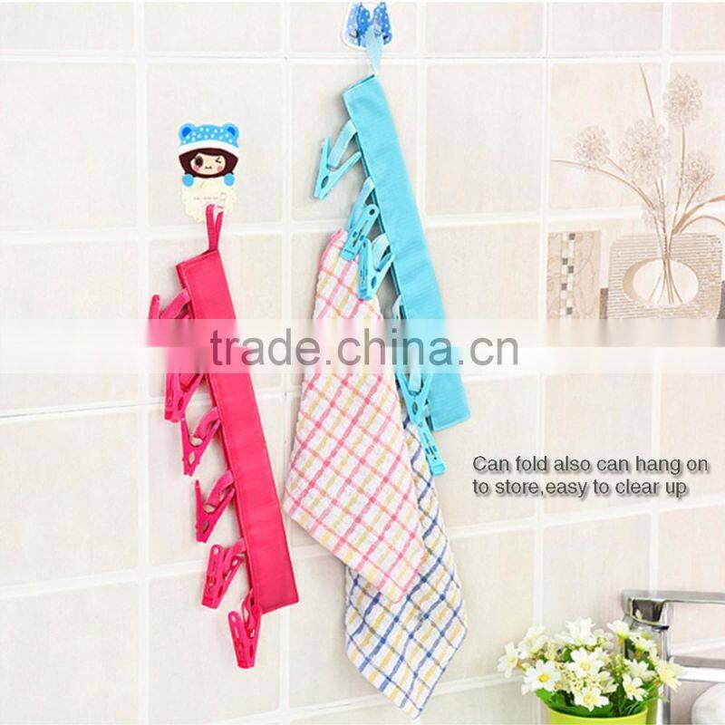 Cloth Hangers Folding Hangers Portable Pant Hangers Outdoor Camping Folding Hangers Plastic Clothing Travel Foldable Hanger