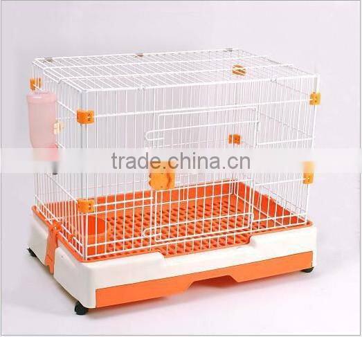 2014 House-type removable bottom tray square Metal dog cage