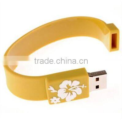 wholesale USB Silicone Wristband with free logo printing
