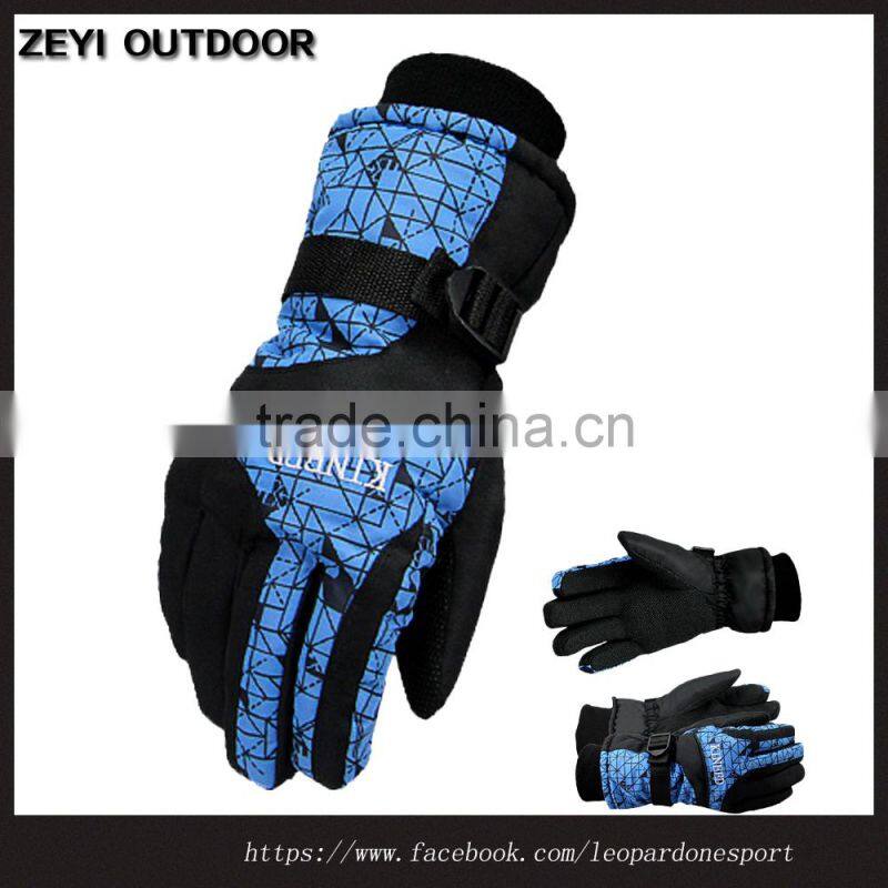 Black Red Winter Warm Sports Waterproof Snow Ski Gloves