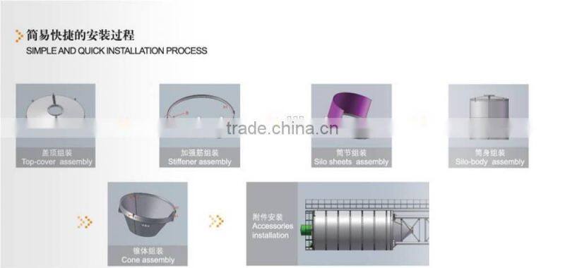 60T bolted cement silo for storage cement