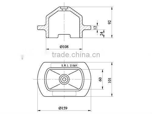 Casting steel bottom stacking cones