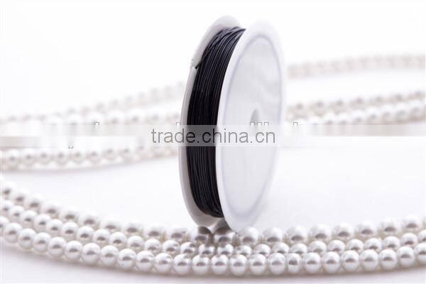 0.8mm black color crystal stretch cord