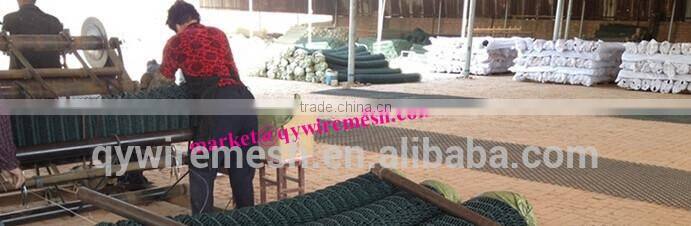 garden use pvc coated galvanized green vinyl coated chain link fence/temporary chain link fence