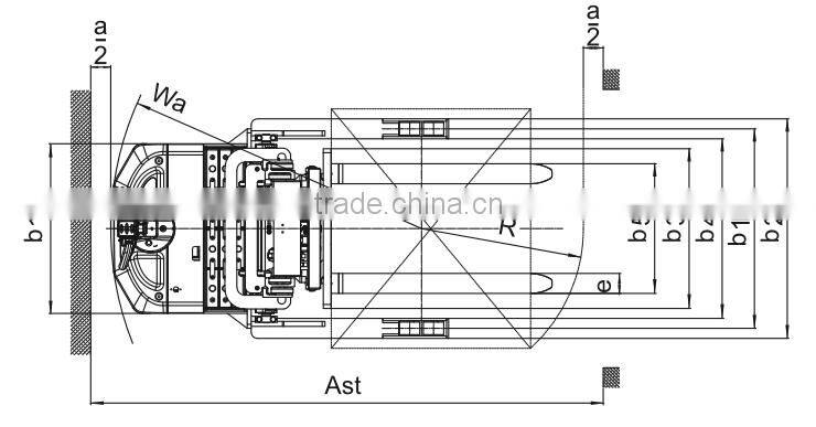 Jeakue ESFR12 High quality 1.2T-1.5T full electric stacker