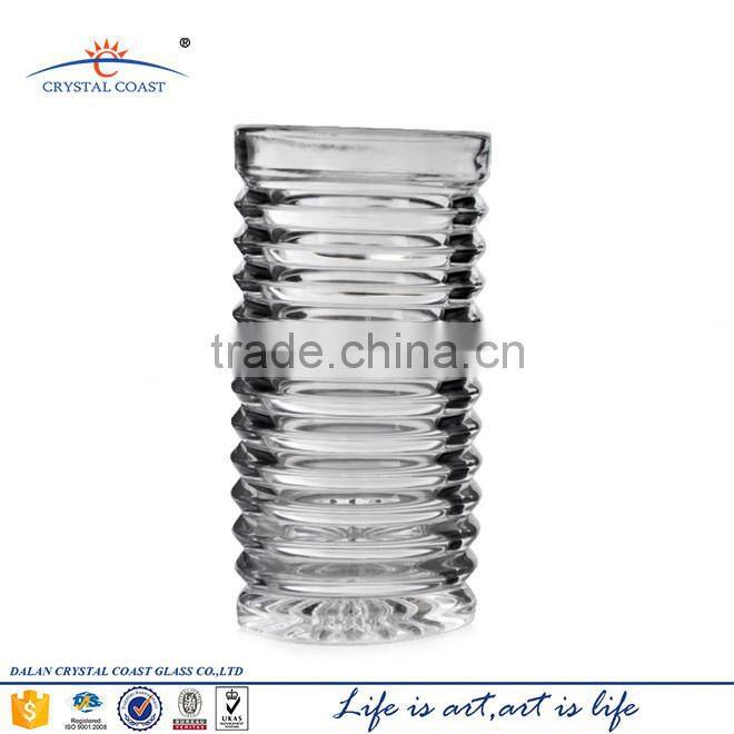 Clear thick drinking Highball glass for daily life