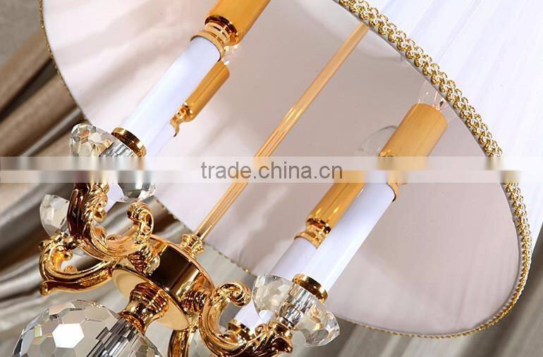 Clear K9 crystal lucky apple design white color lampshade floor lamp