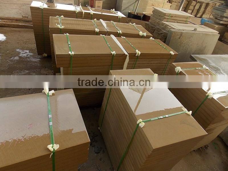 yellow beige sandstone tile