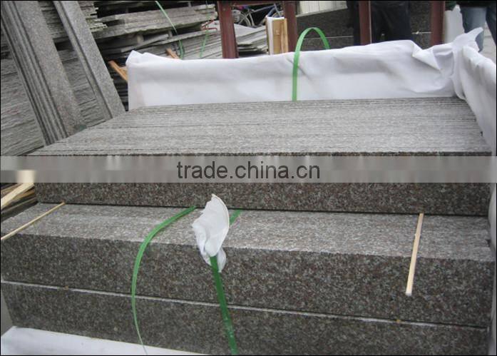 China Black Granite Honed Outdoor Stair Riser
