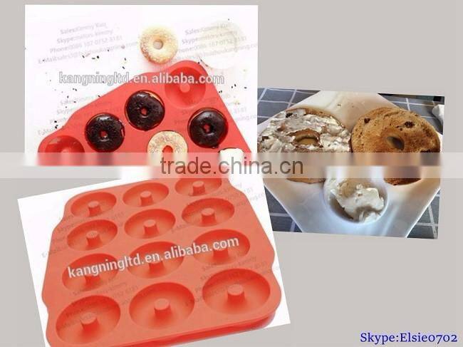 Hot Sell Silicone Bagels mold DIY Doughnut mold baking pan