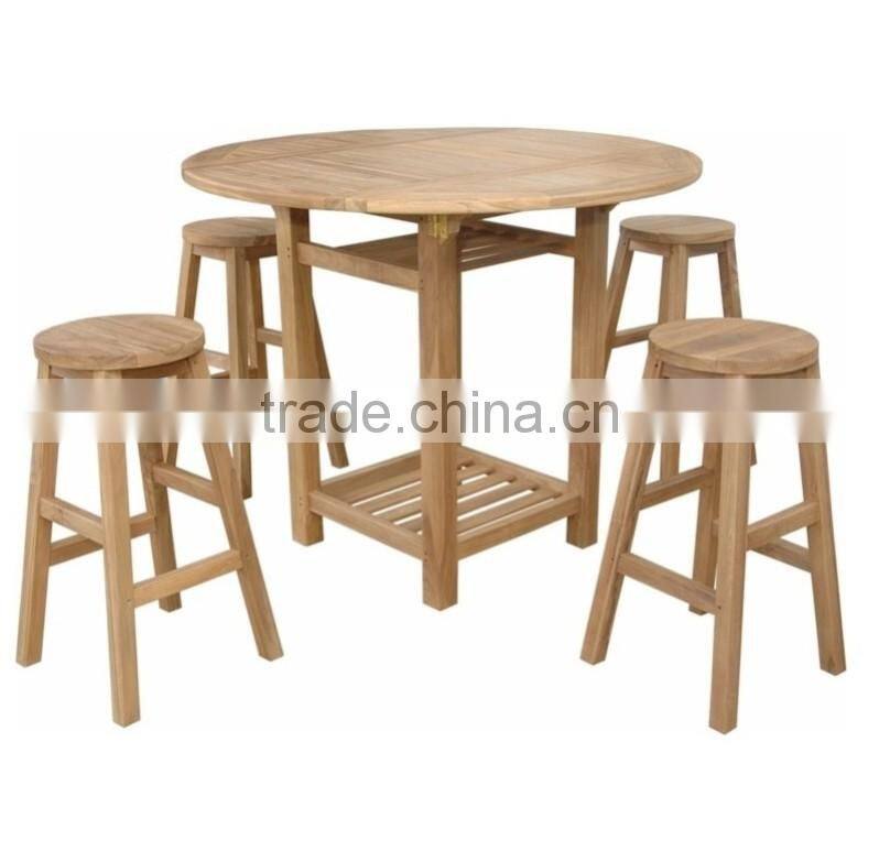 Loft Collection Wood Triple Shelf Side Table