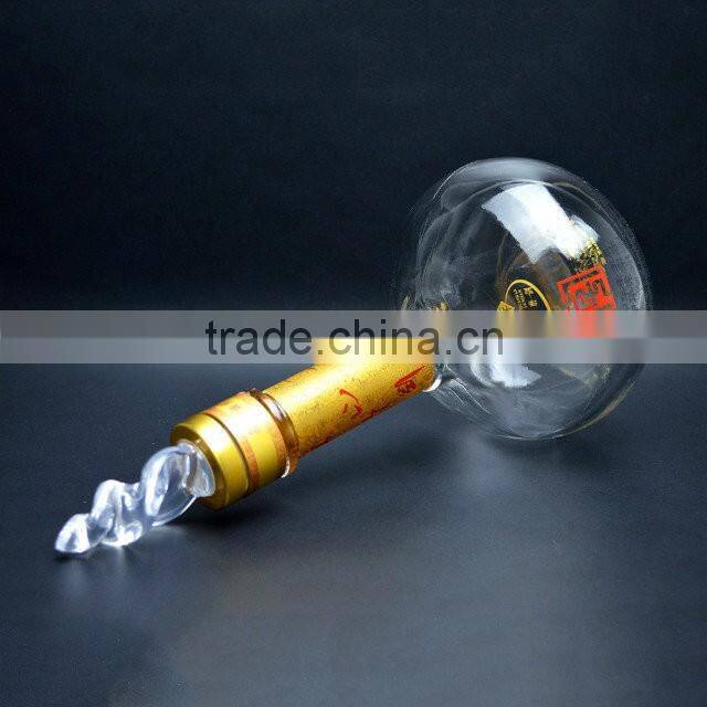 Hot sale light bulb shape clear glass bottle for liquor