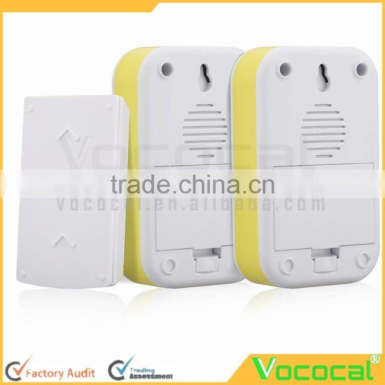 Forecum4f 36 Melody LED light Flashing Wireless Doorbell Digital Door Chime Transmitter + 2 pcs Receiver
