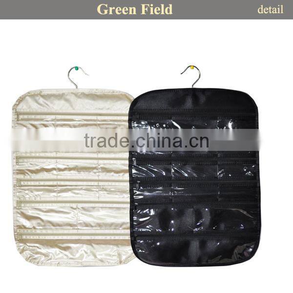 PVC pocket hanging jewelry organizer, hanging roll jewelry organizer