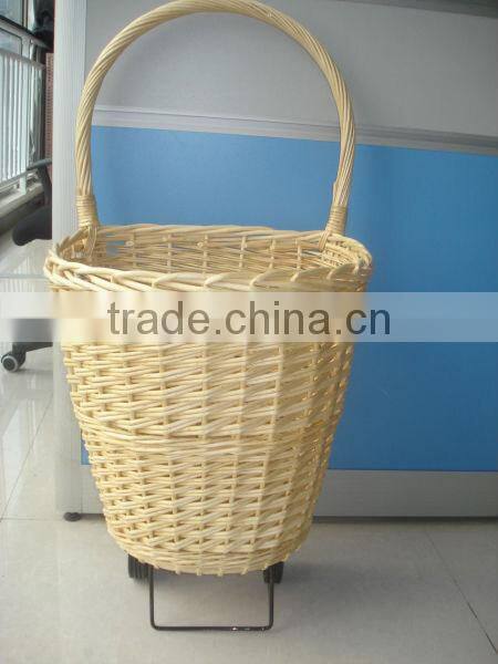 wicker shopping trolley & wicker shopping cart & willow utility cart