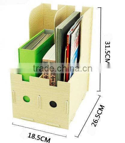 Hot Sale 2-Compartment Wooden Magazine and Literature File
