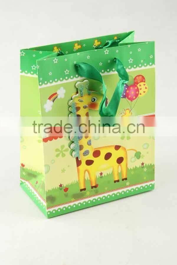 Printed Foldable Gift Bag With 3D Animal Designs/ Shopping Bag