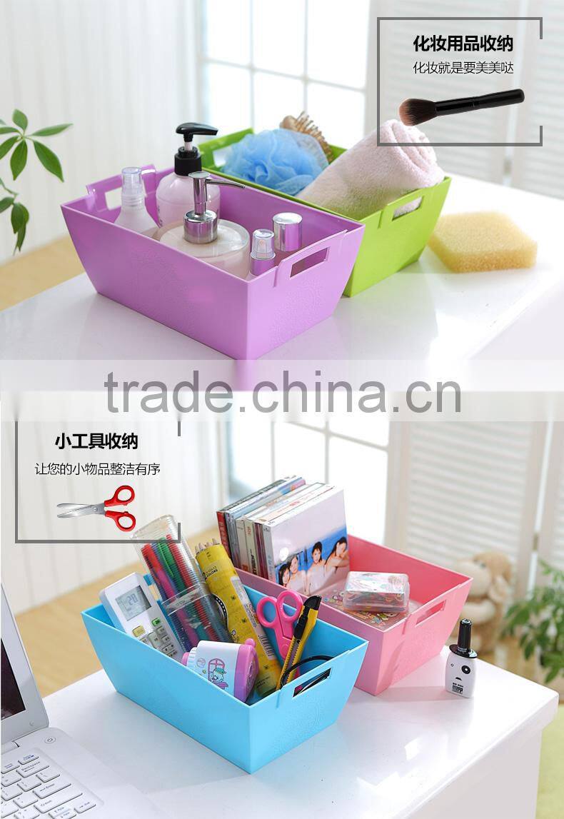 New PP plastic rectangular storage basket with handle