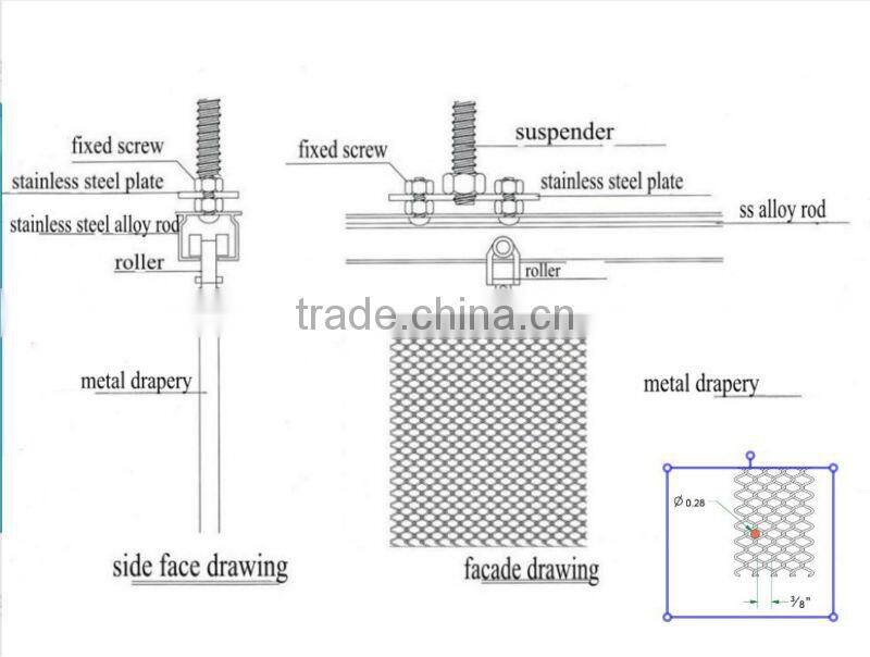 wire mesh curtain metal coil drapery for room divider