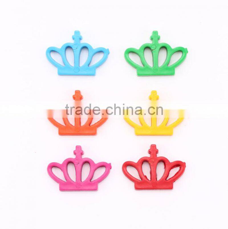 New Design Fancy Crown Shaped 6 Color Crayon, 6 pk Wax Crayon, Novelty Crayon Set