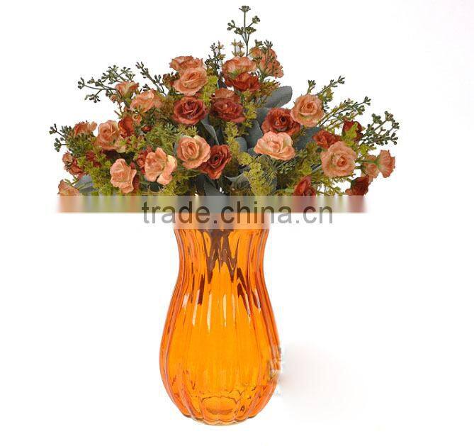 Promotion vertical stripes glass vase