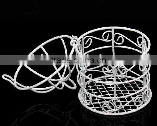Cheap Garden Wedding Party Decorations Crafts Small White Metal Bird Cage