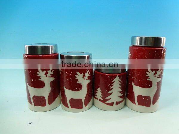 Tea,Sugar or Coffee canister for christmas
