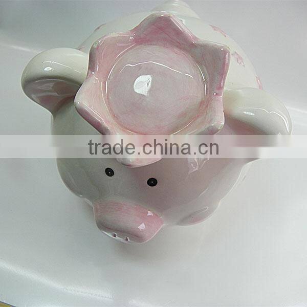 ceramic design piggy bank with lock and key