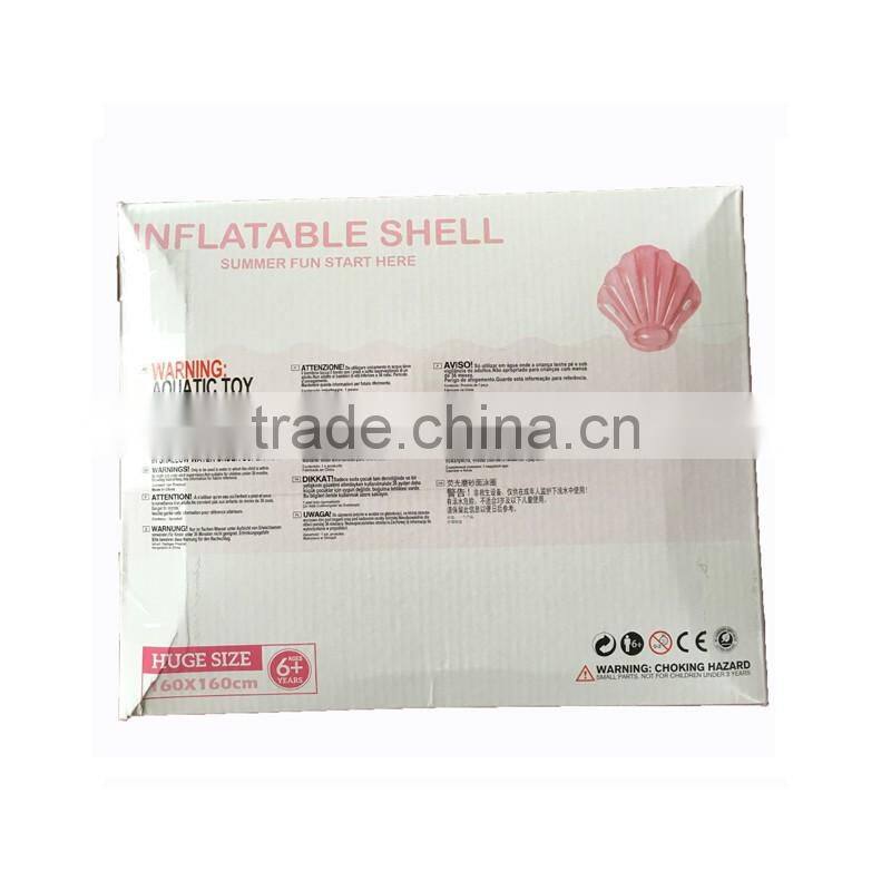 2017 hot selling giant leasure inflatable shell pool float ourdoor swiming ring and raft water party lounge toys for women