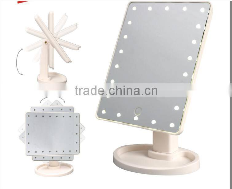 Touch Screen Desktop 22 LEDs Makeup Lighted Mirror Vanity, Mirror with Lights