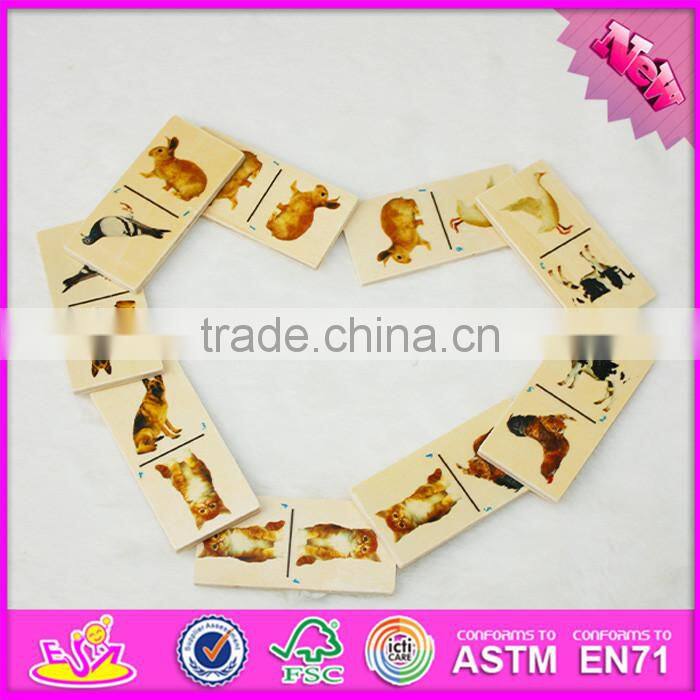 2016 top fashion educational kids wooden domino set WJ278287