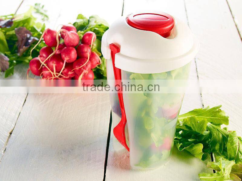 2017 new Salad to go Mug with Dressing Container & Fork