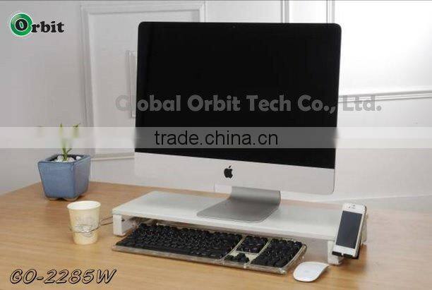 Simple design metal legs for wooden dock holder TV monitor riser stand