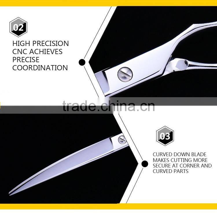 CS-70J 7inch Japanese steel curved cutting scissors dog grooming models