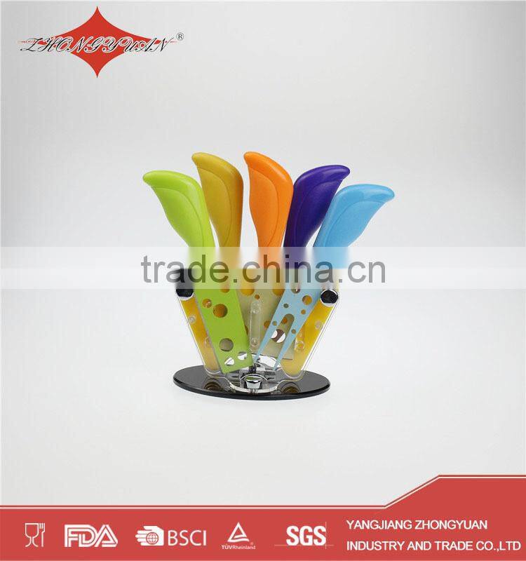 5 pcs colorful wholesale cheese knives set for kitchen gadget 2015