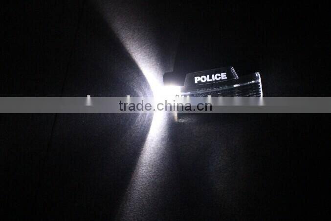 Police light flashing shoulder