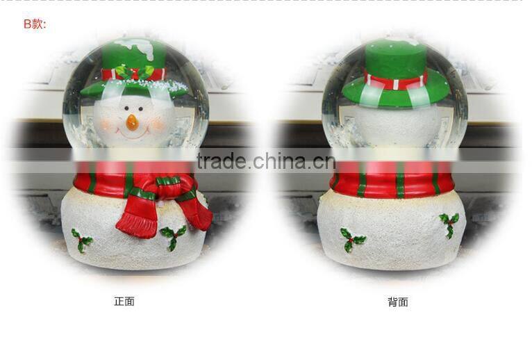 Hot Sale christmas snow Gifts globe musical christmas snow globe