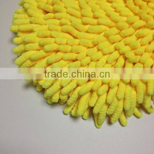 plush soft noodle chenille microfiber glove mitt for car