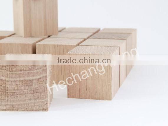 Wooden cubes DIY - crafts natural material - raw blocks in beech wood