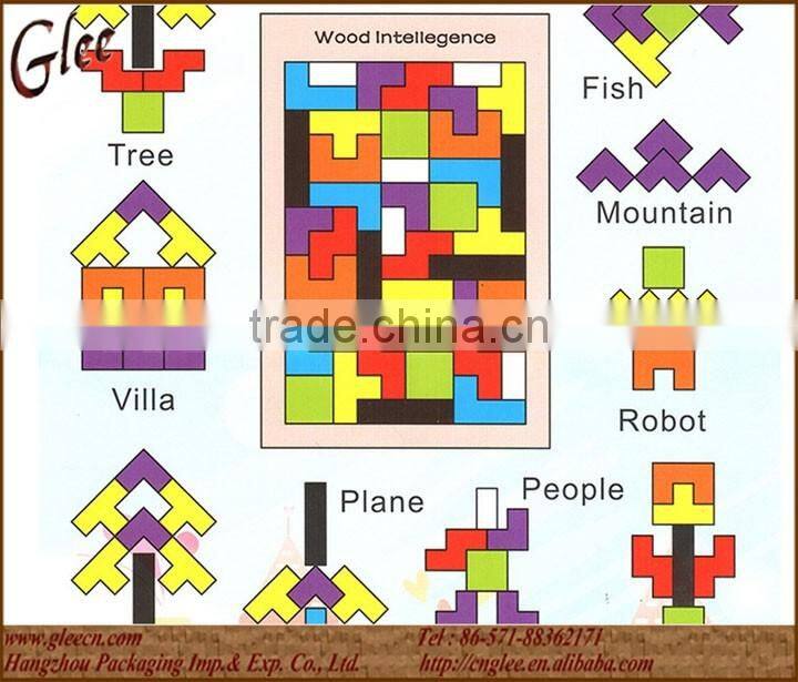 Educational cube puzzle tetris set for kids