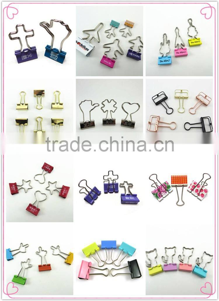 Airline advertising gift plane shape metal bolldog clip with LOGO printing