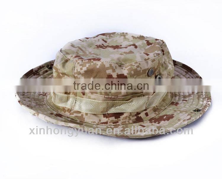 Custom camouflage bucket Wide-brimmed fedora hat fisherman cap
