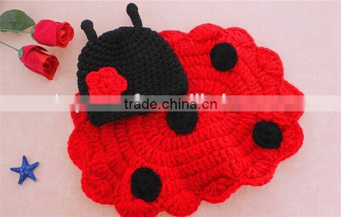 2016 unique new style animal shape baby knitting wool set headband costume photography props