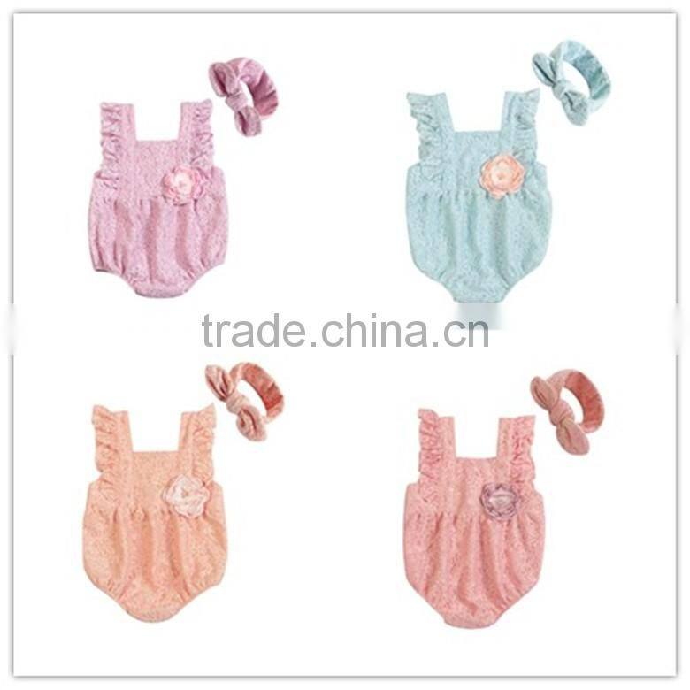 fashion newborn baby clothes girl's romper cotton sleeveless baby lace romper