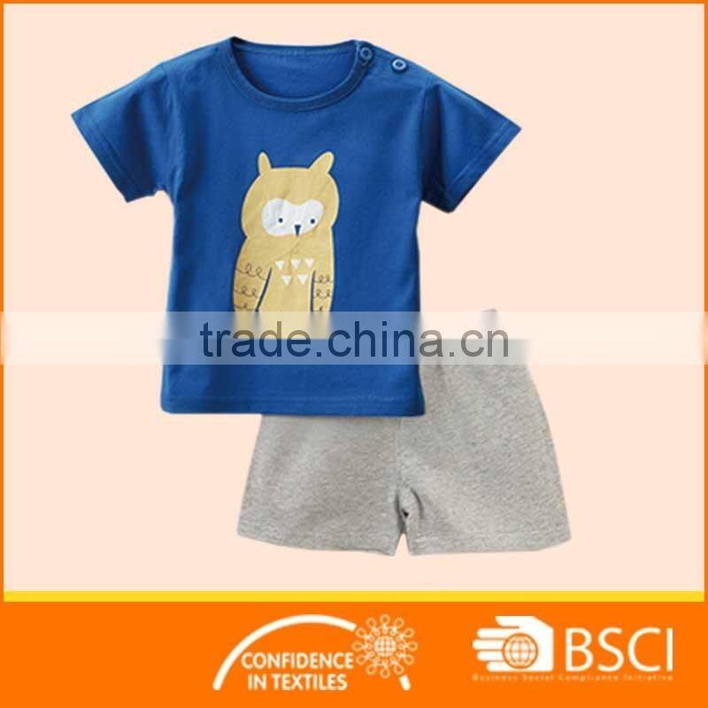 New Summer Boutique Animal Printed Cotton Kids Clothing Set