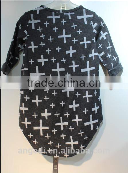 95% cotton and 5% spandex custom printed fashionable baby shirt