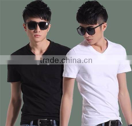 2016 Perfect popular in China hot style best quality V-neck T-shirt for men