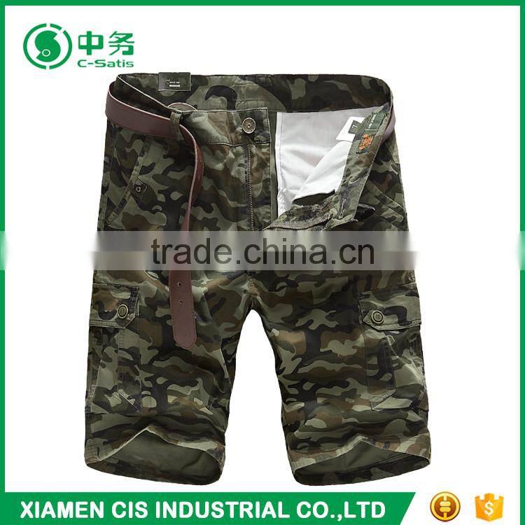 New Design Comfortable 6 Pocket Mens Camo Cargo Shorts